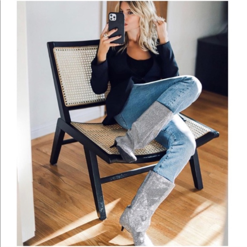 💎 Zara Heeled Sparkly Boots "Silver" 💎 - Picture 3 of 16